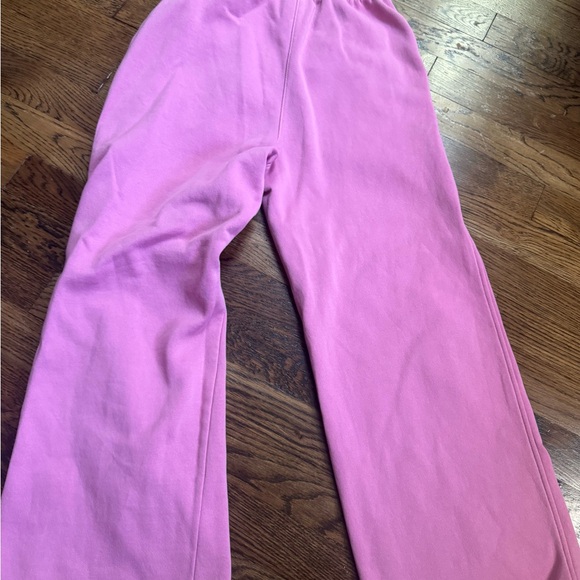 Nike Girls Pink Cotton Fleece Wide Leg Sweatsuit Size Medium 12 - Picture 11 of 13